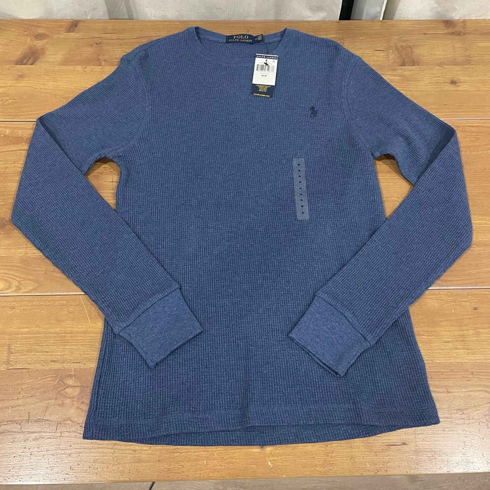 NWT Ralph Lauren Polo Dark Blue Long Sleeve Short Men